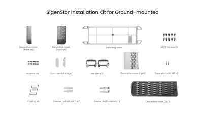 Zoom bild av Sigenergy SigenStor Installation Kit – markmontage