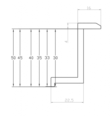 Zoom bild av Ändfäste svart 35mm